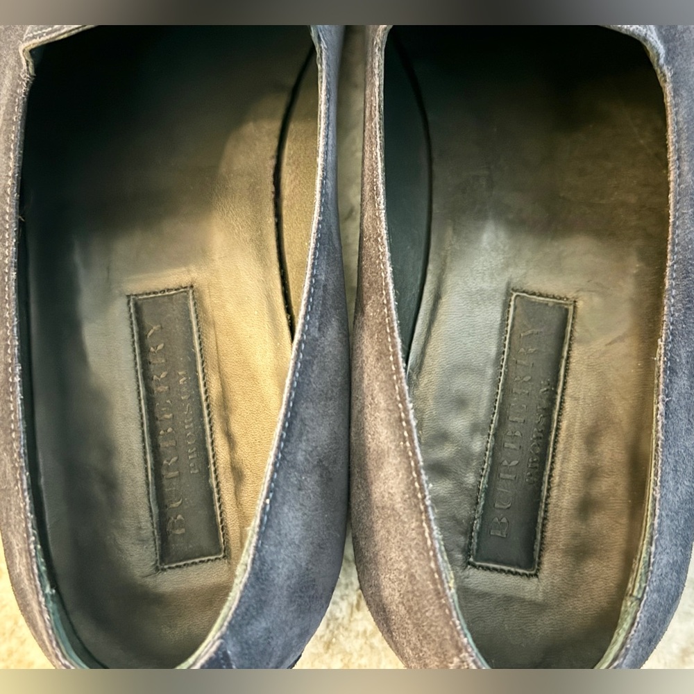 BURBERRY PRORSUM NAVY BLUE SUEDE TASSEL LOAFERS SLIPPERS 44 / 11 US $1000 - Picture 11 of 12